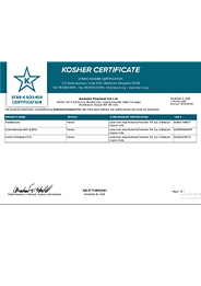 Kosher Certificate